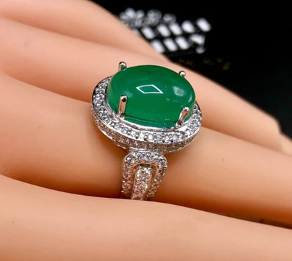 Vintage Artificial Emerald Ring