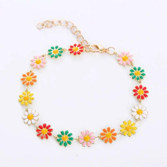 Multicolored Floral Bracelet