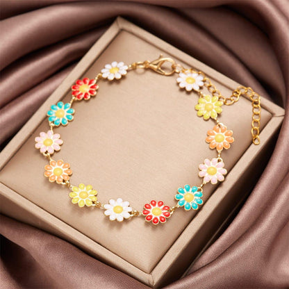 Multicolored Floral Bracelet