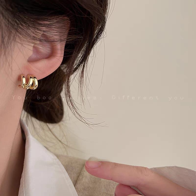 Spiral Golden Earrings