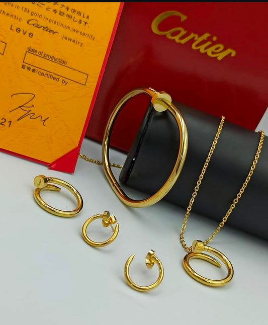 Cartier Set includes Necklace, Earings, ring and Bracelet