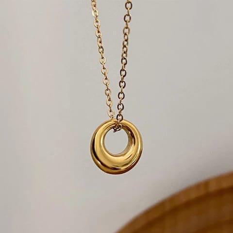 Vintage Round Stainless Steel Necklace